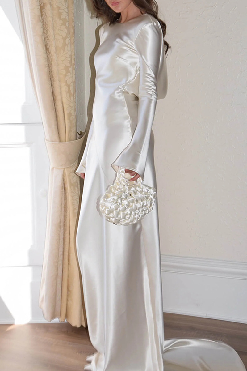 Sexy Prom Backless O Neck Evening Dresses - Image 2