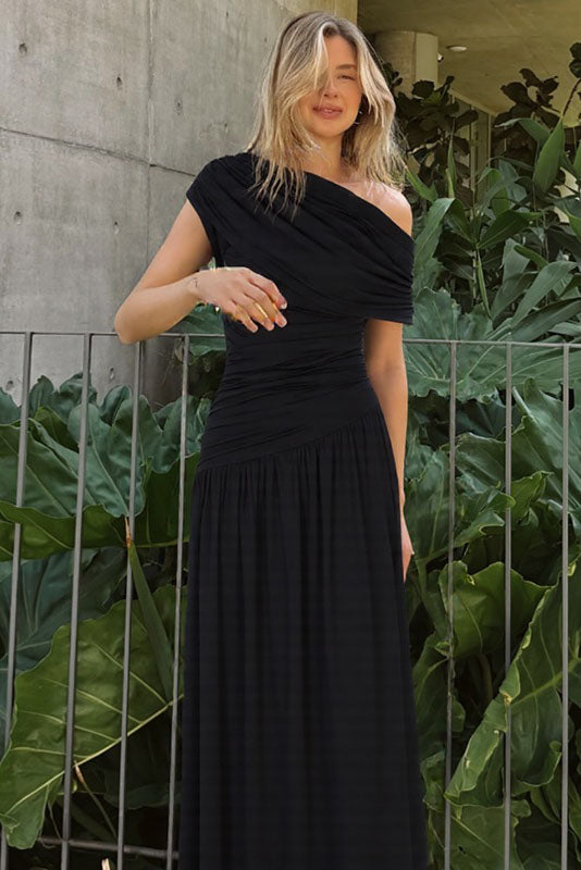 Asymmetric Cutout Evening Maxi Dress - Image 9