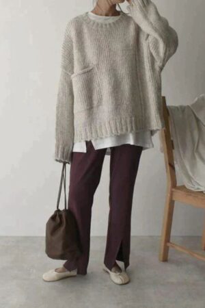 MAEVE - Oversized sweater with pocket front
