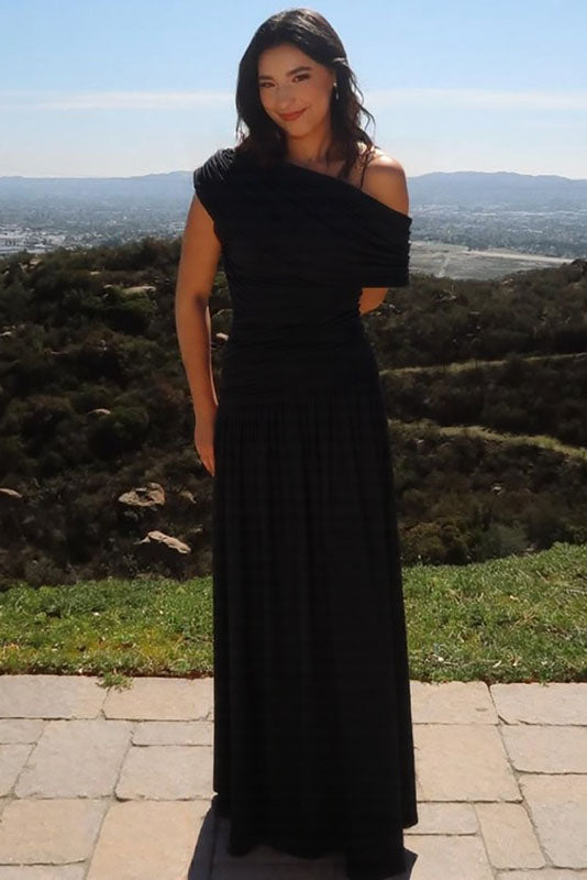 Asymmetric Cutout Evening Maxi Dress - Image 8